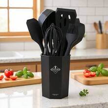 Non-Stick Silicone Cooking Utensils With Stainless Steel Handle - Nhiều màu - Xem 2
