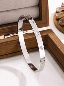 5/1set/1pc Personalized Multi-Color Stainless Steel Bracelet Set With Unique Design, Fashionable , Multi-Element Design, Exquisite And Ideal Gift, Non Fading Jewelry, Fashionable - Silver - View 7