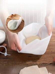 1Pc/3Pcs White Kitchen Pastry Stirring Bag Kitchen Silicone Kneading Bag White Dough Stirring Bag, DIY Bread, Pastry, Pizza, Baked Goods, Kitchen Tool - White - View 4