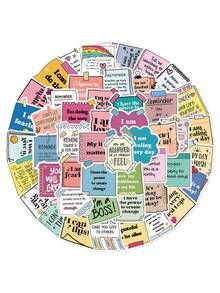 1 pieza Pegatina de garabato motivacional, Colección de pegatinas de garabatos inspiracionales en inglés, Pegatina de paisaje impermeable, Suministros para scrapbooking, Papelería, Pegatinas divertidas - Pegatinas de grafiti - Ver 8