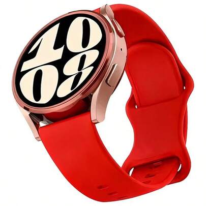 20毫米硅胶表带，蝴蝶扣，兼容三星Galaxy Watch 7/6/5/Pro/4/Classic/Active 2 40毫米、Sport 20毫米、GT 5/4/2e/Pro，采用柔软亲肤的硅胶材质。