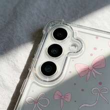 1个可爱波点可拆卸蝴蝶结透明防摔气囊手机壳，兼容三星A14/A15/A16/A17/A04/A05/A06/A07/A54/A55/A56/A57/A34/A35A/36/A37/S26/S26Plus/S26Ultra、12C/13C/14C/15C、荣耀400/400Pro/400Lite/300/300Pro/200、C85 Pro/C75/C71/C63/C53 - 無色 - 查看 2