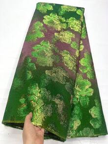 5 Yards/1 Yard Floral Jacquard Lace Fabric, 2026 New Soft Non-Wrinkle Shiny Sewing Fabric For French/African/Nigerian Party, Evening Dress, Women's Dress, Home DIY Decor, Blue, Red, Yellow, Green - A - 查看 11