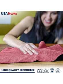 Microfiber Cleaning Cloth - 12Pcs 12.5x12.5 Inch High Performance - 1200 Washes, Ultra Absorbent Towels Grip Root Weave Grime & Liquid For Streak-Free Mirror Shine. - 多色 - 查看 4