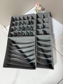 6/7/8/24 Grid Gray Non-Woven Fabric Drawer Storage Compartment, Foldable Wardrobe Storage Basket, And Fabric Storage Box, Used For Storing Clothes, Socks, Underwear, Bras, Ties, And Accessories - View 10