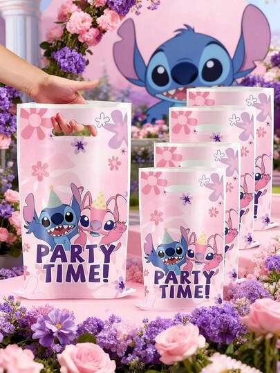 10/20/30 piezas Bolsas de regalo con temática de Stitch, adecuadas para regalos de cumpleaños, recuerdos de boda, decoraciones de fiesta, regalos de Navidad, patrones surtidos