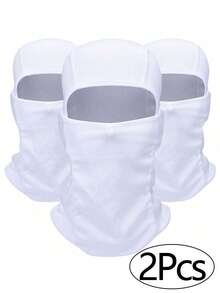 Unisex Ski Face Mask Balaclava, Windproof Balaclava Face Mask, UV Protection Ski Scarf, Suitable For Men And Women/Workers - White - View 9