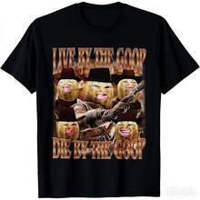 2026 NEW The Burnt Peanut GOOP Bootleg Shirt, Live By The Goop Die By The Goop T-Shirt, AR-C Raid Ers Merch, The Burnt Peanut Tee Girl Clothes Vintage T-Shirts For Girls Mens Designer Clothes Aesthetic Clothes Men Clothing Vintage Clothes Men's Clothing Brands Man Clothing Men's Shirts Anime T-Shirts Dad Gifts Female Clothing 100% Cotton 1PC 180g - Black - View 1
