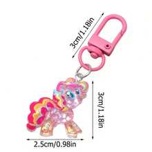 MY LITTLE PONY 5个/套 小马宝莉闪亮钥匙扣 - 可爱创意彩虹小马包包挂饰，返校季、万圣节和圣诞节的理想礼物 - 彩色 - 查看 3