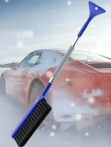 二合一汽车雪刷和冰铲，配备符合人体工程学的泡沫手柄和可拆卸冰铲，经久耐用的冬季除雪工具，防滑手柄，适用于汽车、车道，多功能雪刷、刮冰铲三合一，新旧款随机发货。 - A - 查看 3