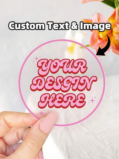 1-240pcs Customized Waterproof Transparent Personalized Labels/Stickers Suitable For Business, Wedding, Birthday, Christening. Customized Logo Labels/Stickers Make Perfect Gifts For Friends, Family, Daughter, Son, Father, Mother. Ideal Decorations For Weddings, Easter, Back To School Season