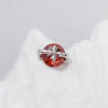 1pc Fashionable Minimalist Diamond Stainless Steel Earrings, Suitable For Women's Daily Wear - Diamond - View 7