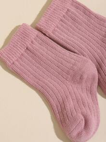 5 par skarpetek chłopięcych w jednolitym kolorze - Wielokolorowe - Zobacz 4