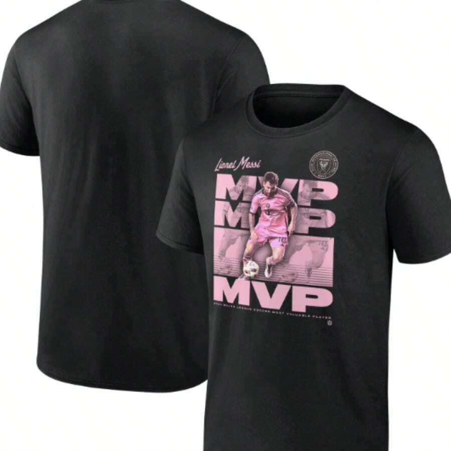 Men's Lionels Messis Black Inters Miamis CF 2024 MLS League MVP T-Shirt - màu đen - Xem 1