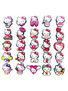 Bộ 9/25 món phụ kiện trang trí giày dép họa tiết, chất liệu PVC, thích hợp cho túi đi biển, giày dép, quà tặng sinh nhật, Giáng sinh, Ngày lễ tình nhân, Halloween. - Nhiều màu - Xem 15