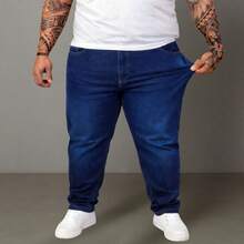 EVOLUTION PLAY Men's Plus Size Jeans 48 To 58 Lycra Slim XXG - 深色使用 - 查看 2