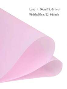 10/20 piezas Papel de envoltura de flores impermeable de unicolor, material de empaquetado de regalo - Rosa Pálido - Ver 5