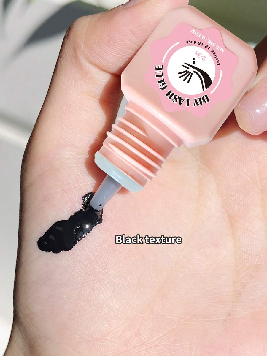 Waloshow 1pc Self-Adhesive False Eyelash Glue, Freeze-Proof, Fast Drying, Long Lasting, Natural Looking, Sweat-Resistant, Waterproof, Non-Irritating, Transparent, Essential For Beginners To Apply False Eyelashes - Black - View 1