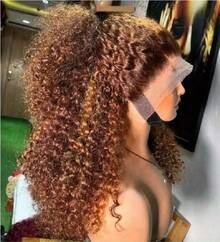 Hidden Strap 360 Lace Front Wigs Human Hair 250% Density Glueless Highlight Curly Human Hair Wig Pre Plucked 13x6 Honey Blonde Lace Front Wig Full Lace Frontal Wig With Invisible Drawstring Wet And Wavy Colored Human Hair Wig - S4/27 - 查看 2