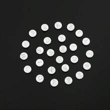 1条新款经典圆形字母可调节不锈钢珠链手链，女士款 - 銀色 - 查看 4