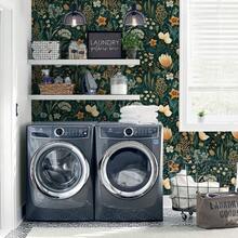 1卷复古轻奢植物花卉壁纸，精致室内装饰膜，适用于房间橱柜的翻新装饰壁纸，各种房间墙面装饰壁纸，易于安装，手工工艺壁纸 - I - 查看 2