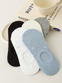 5 Pairs Women's Bow Tie Ankle Socks - Breathable No-Show Socks With Lace Trim, Non-Slip Design Suitable For Spring And Summer - Multicolor - View 6