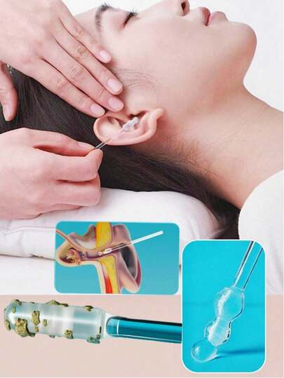 Limpiador de oídos en espiral. Limpieza de alta eficiencia: absorbe rápidamente la suciedad del oído, proporcionando una limpieza talla grande completa. Un gran ayudante para el hogar y los viajes: adecuado tanto para uso familiar como para viajes.