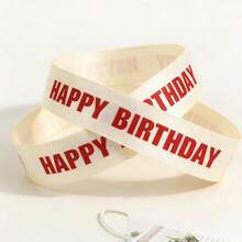 5 Yards/Pack Birthday Cake Ribbon, English Letter Colorful Ribbon Gift Box Baking Bouquet Decor Tie Ribbons, Designed For Birthday, Party, Gift Bouquet Baking Packaging, Adding Ceremony To Every Heartfelt Gift - 8 - View 16