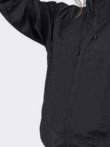 女士轻便透气防紫外线夹克，UPF可折叠户外徒步夹克，带拉链口袋，清凉透气运动服，防晒夹克，适合骑行、户外活动和日常穿着 - 黑色 - 查看 5