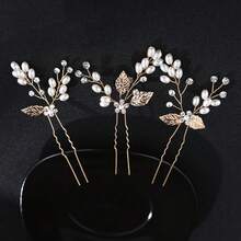 Horquillas de perlas de cristal para mujer, accesorios de de boda, bolso, sombrero, palitos para el cabello, regalos de vacaciones, tocado de joyería, 3 piezas por juego DDMM - HS-J4650 - Ver 3