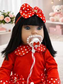 Reborn Baby Girl With Accessories + Documents - 紅木色 - 查看 5