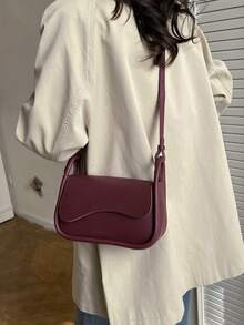 2026 Fashionable Versatile Shoulder & Crossbody Bag For Women - Burgundy - View 6