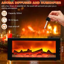 USB Whisper-Quiet Essential Oil Diffuser Humidifier With Soothing Flame LED Night Light - Mist - View 3