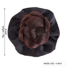 女士爪夹发髻假发，优雅凌乱发髻接发，轻松打造日常及派对发型 - 彩色 - 查看 4