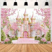 1PC Magic Castle Wonderland Background Banner, Party Decoration Set Wall Decoration, Suitable For Photo Booth, Birthday And Anniversary Celebrations, Holiday Decoration, Cake Table, Photo Booth And Home Decoration Supplies, Home Indoor And Outdoor Celebration Decoration, Outdoor Events, Party Decoration. - A - View 3