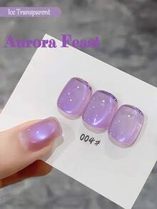 MISS SHAKA 10毫升春夏超闪亮水晶粉蓝色猫眼指甲油，极光系列紫色、银色、透明蓝色猫眼指甲油，猫眼凝胶，美白，四季皆宜的热门美甲沙龙DIY美甲用品 - 彩色 - 查看 7