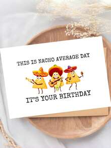 1张趣味“平凡的一天”生日贺卡，送给儿子或女儿——卡通动物图案，完美礼物 - 多色 - 查看 6