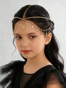 Một chiếc mũ đội đầu hình vỏ sò kiểu Bohemian sành điệu với kim loại, tua rua đính đá và mặt dây chuyền hình tròn không đều. Hoàn hảo cho các cô gái dự dạ hội, đám cưới, tiệc tùng, tụ họp và làm quà tặng cho bạn bè trong dịp Eid Al-Fitr. Phụ kiện tóc tua rua nhiều lớp đính đá lấp lánh kiểu Âu và Mỹ dành cho các cô gái, dây chuyền hình vỏ sò hình học. - Nhiều màu - Xem 1