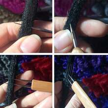 3 Pieces Dreadlock Hook Dreadlock Crochet Needle For Dreadlocks 0.5mm, Durable Dreadlock Crochet Hooks For Hair With Interlocking Tool, Excellent For Maintaining Real Dread Loc - View 9