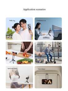 Giá đỡ điện thoại từ tính có thể điều chỉnh với tay xoay 360° và chiều cao có thể điều chỉnh, chất liệu ABS, chân đế ba chân di động tương thích với iPhone, Android, , gậy selfie rảnh tay dùng cho vlog, chụp ảnh, du lịch, phụ kiện vlog, xây dựng, chân đế ba chân cho điện thoại để chụp ảnh, quà tặng mùa xuân - Nhiều màu - Xem 8