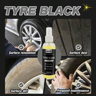 100ml Tire Coating Agent, Anti-Aging Repair Protection, Car Wheel Plastic Parts Cleaning Polish Wax, Quick Blackening, Non-Greasy, Long-Lasting Anti-Pollution Anti-UV, Prevent Tire Aging And Cracking