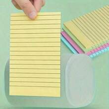 100/200pcs Colorful Striped Memo Pads, Portable And Convenient, Suitable For Students And Office Workers, Back To School, School Supplies, Stationery, Aesthetically , School Supplies, Students, Stationery, School Supplies, School Supplies, Christmas Gifts For Teenagers, Office And School Supplies - 彩色 - 查看 3