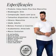 EVOLUTION PLAY Men's Plus Size Jeans 48 To 58 Lycra Slim XXG - 深色使用 - 查看 8