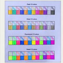 Bộ 100 bút nhũ - Ruột bút 1.0mm, thích hợp cho nghệ thuật DIY, viết, vẽ và phác thảo - Bút gel nhũ nhiều màu! - Ruột bút màu - Xem 9