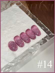 12毫升/1瓶 炫彩钻石指甲油 夏季美甲 2026 新款 美白冰透明裸色蓝粉色绿色凝胶指甲油 美甲用品 流行超闪反光亮片钻石凝胶指甲油 红色指甲 紫色指甲 适用于手指甲和脚趾甲 美甲沙龙使用 - 彩色 - 查看 17