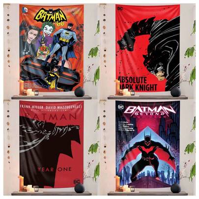 1-Piece Cool Batman Tapestry, DC C-Omics Superhero Decoration, Suitable For Bedrooms, Living Rooms, Dormitories, Home Wall Decoration, Holiday Decoration, Exquisite Home Decor Gift.