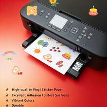 ESHANG 可打印乙烯基贴纸 A4 20张 光面白 | 兼容喷墨和激光打印机 - B - 查看 4