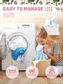 1件简约现代绿色植物动物印花磨毛床笠，卧室印花床罩，床上用品（不含枕套） - 彩色 - 查看 7