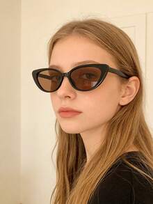 3pcs Black Cat Eye Style Glasses, Fashionable And Elegant, Suitable For Daily Wear - Multicolor - View 1