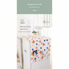 1Pc 62cm*180cm Floral Pattern Refrigerator Dust Cover/Washing Machine Dust Cover Suitable For Home Appliances, Schools, Offices, Homes, Travel, And Home Decor. - Multicolor - View 6